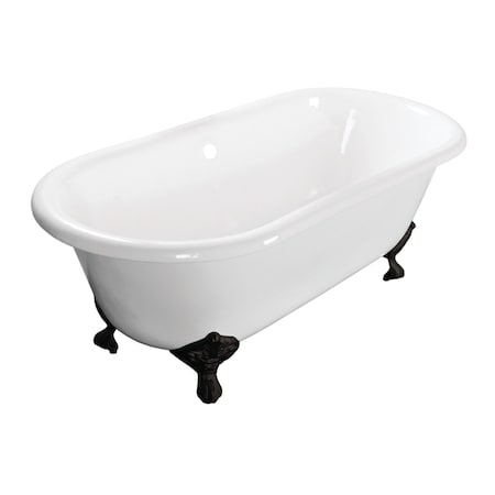 Aqua Eden 66 L, 30.13 W, White/Matte Black, Cast Iron VCTND663013NB0